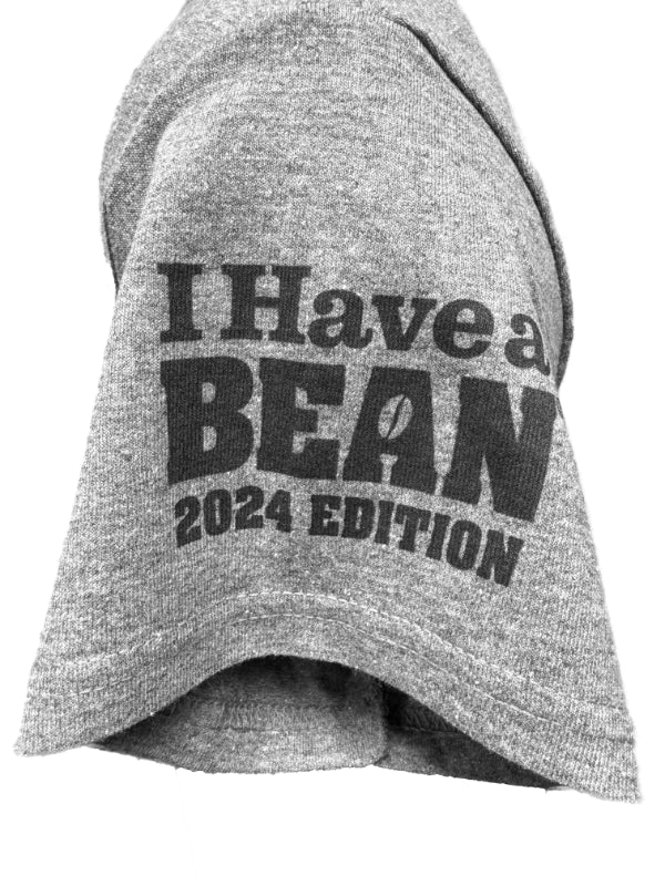 Sleeve view of 'Wreaking Havoc on Bad Coffee One Cup At A Time' grey t-shirt on a white background