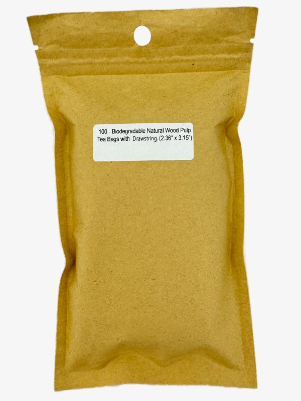 Back view of I Have a Bean biodegradable tea bags on a white background