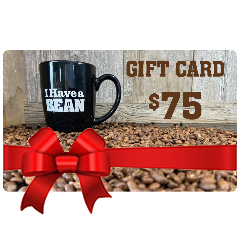 $75 I Have a Bean gift card with the brand's logo on a white background