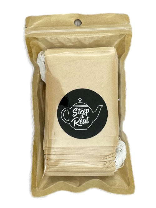 Front view of I Have a Bean biodegradable tea bags on a white background