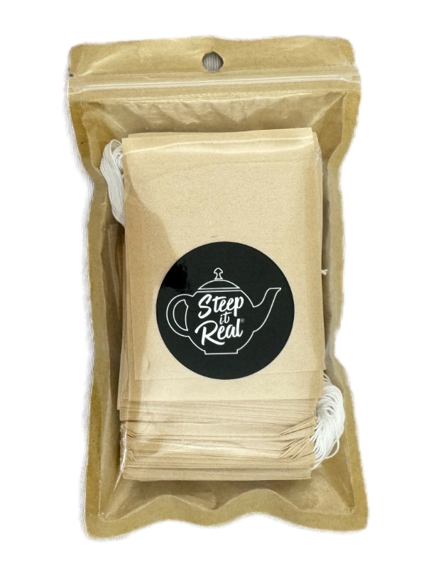 Front view of I Have a Bean biodegradable tea bags on a white background