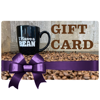 I Have a Bean gift card with the company logo on a white background