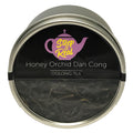 Front view product shot of Honey Orchid Dan Cong oolong tea canister