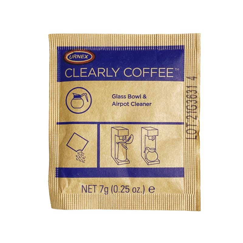 Urnex Clearly Coffee cleaning powder packet for coffee equipment maintenance